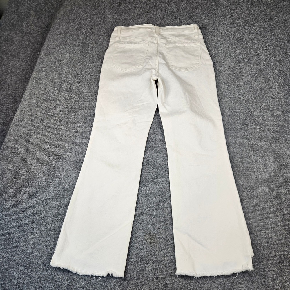 Flying Monkey White Flare Leg Jeans High Rise Raw Hem Distressed Size 29 F5245WH - Picture 2 of 11